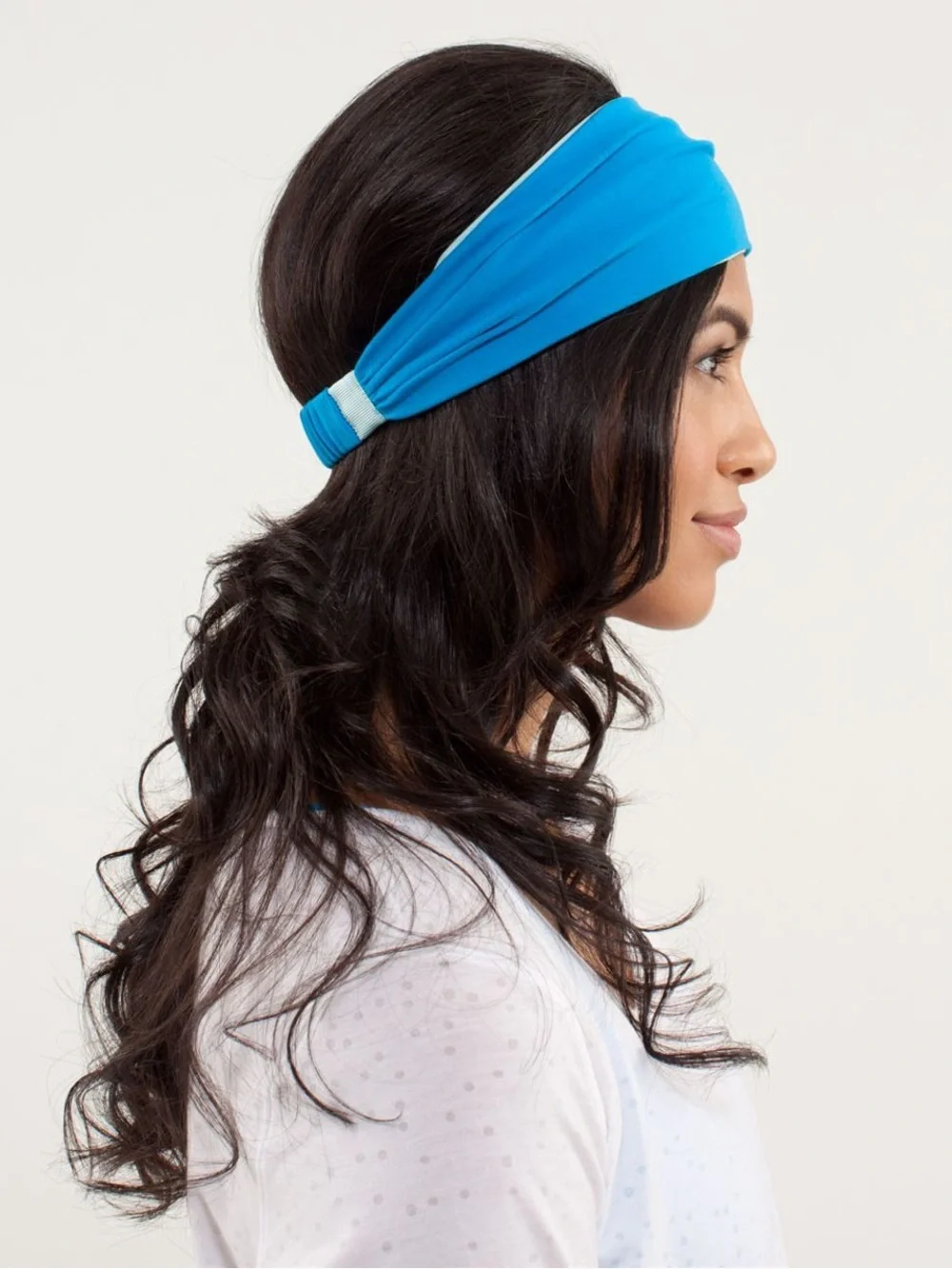 Lululemon Bang Buster Headband Reversible Beach Blanket Blue / Aquamarine Hair